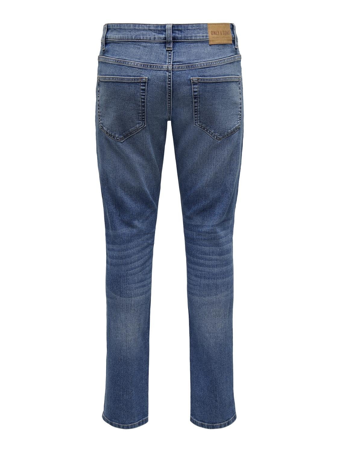 ONSLOOM Mid Rise Slim Fit Jeans Light Medium Blue Denim