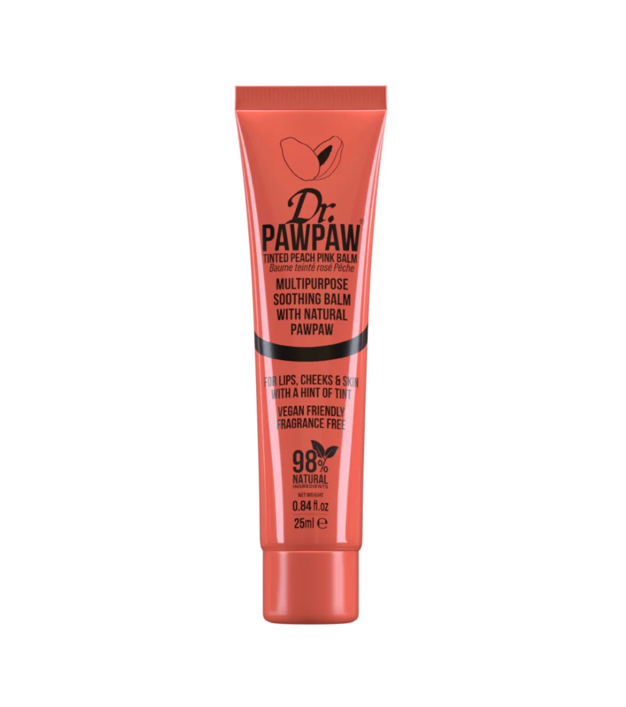 Dr. Paw Paw - Bálsamo Labial Multifuncional com Cor 25ml - Peach Pink