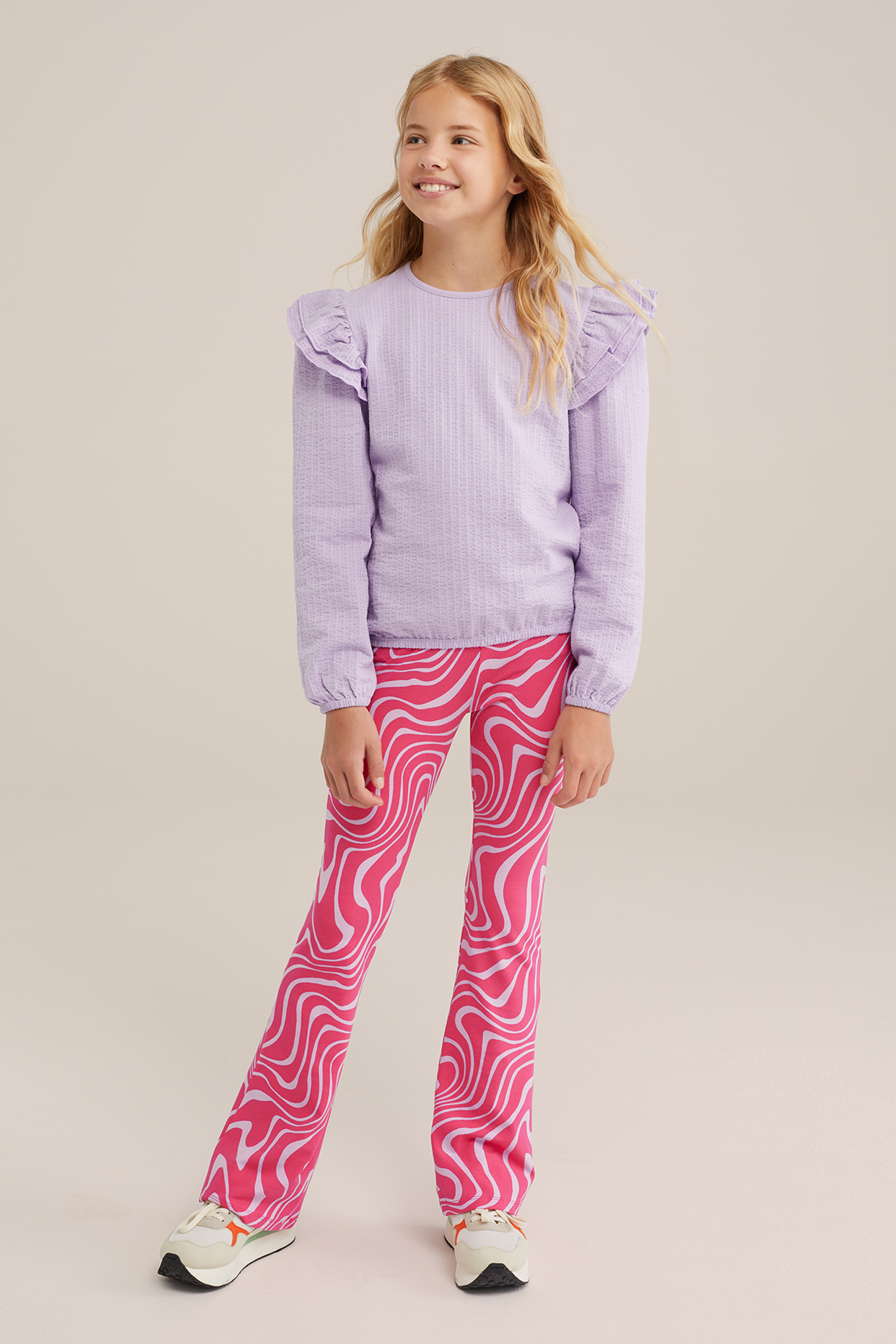 Meisjes Limited edition flared legging – Tina Festival WE Fashion Felroze