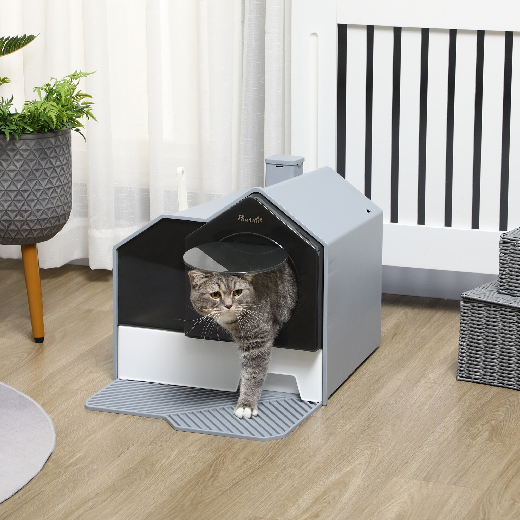PawHut Katzentoilette mit Schaufel blau 47L x 45B x 42H cm