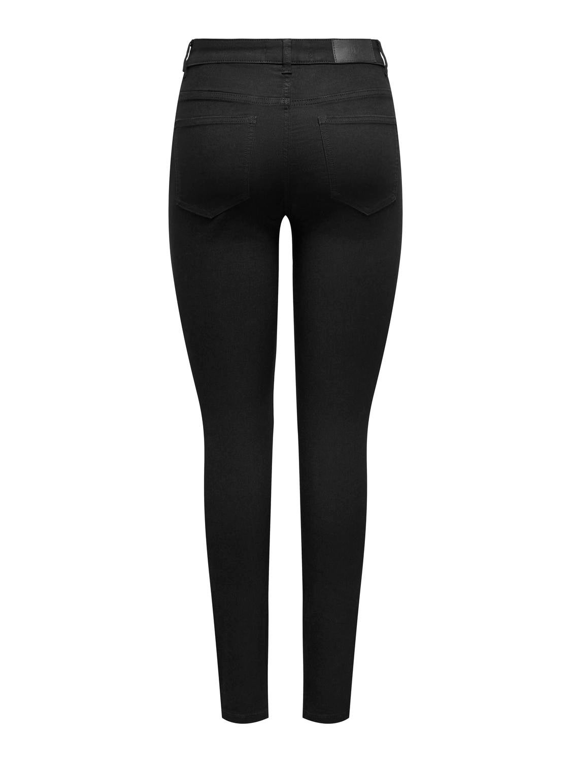 JDYTULGA Hohe Taille Skinny Fit Jeans Black