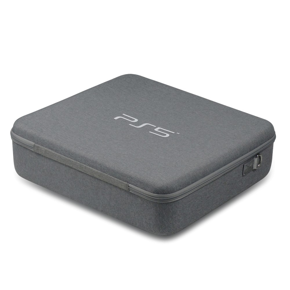 Sony PlayStation PS5 / PS5 Slim Konsole / Controller Box Aufbewahrungs Tasche Hartschale Schutztasche mit Griff   Tragegurt - Grau