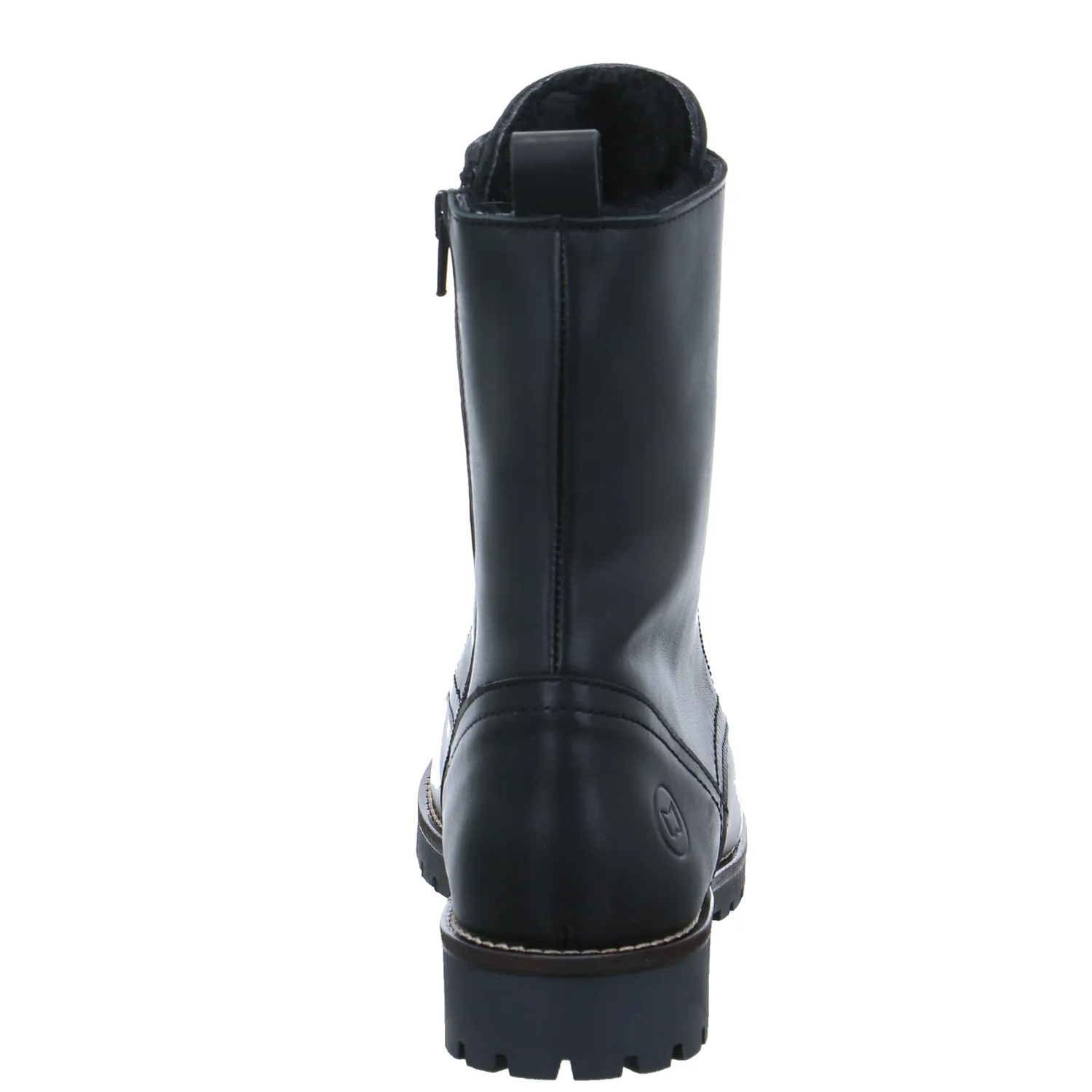 SCHUHENGEL Boot Schwarz Leder  mit Lammfellfutter