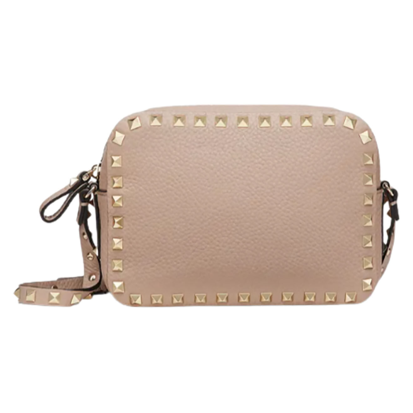 Valentino Sac bandoulière Rockstud en Cuir rose - Très bon état - L.18 cm