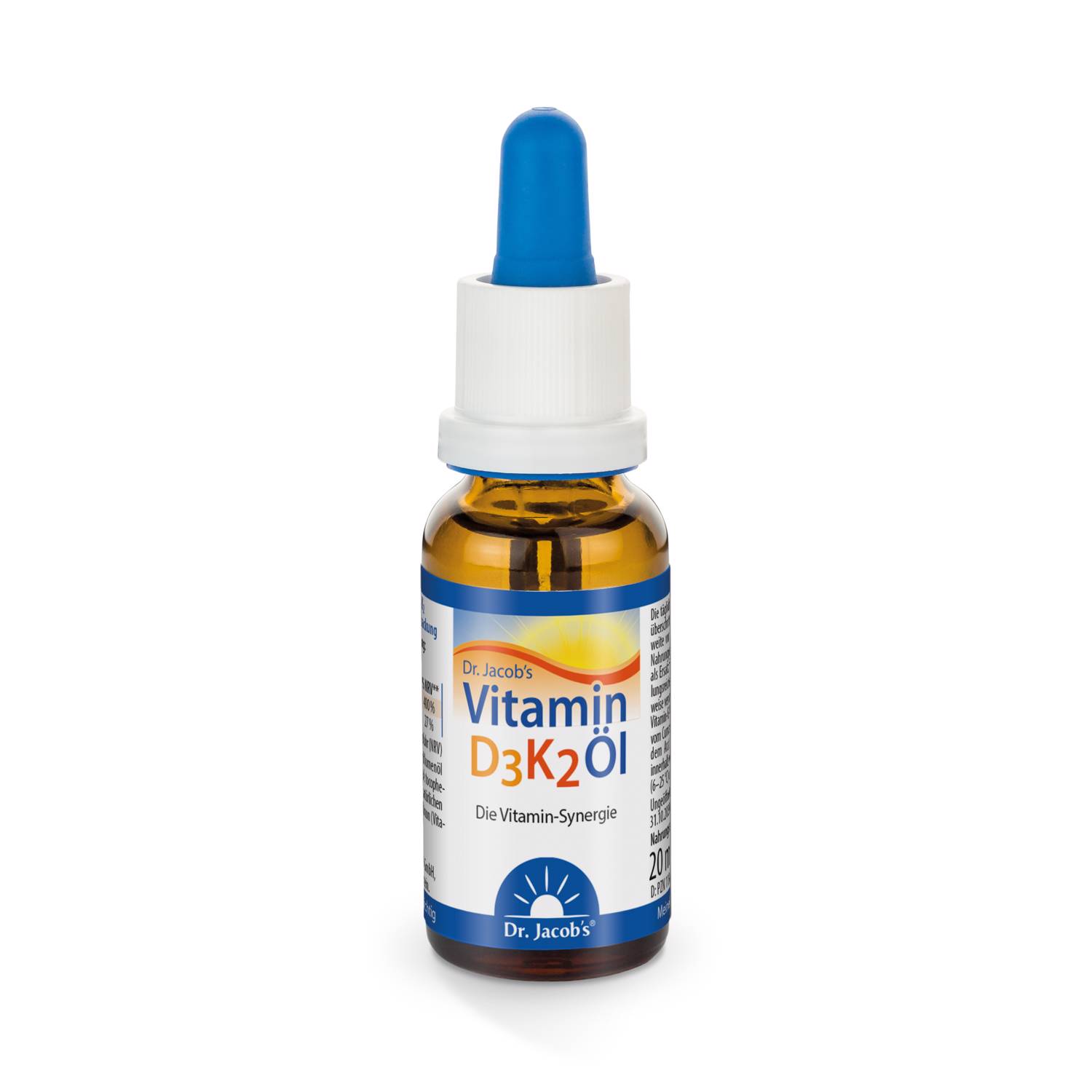DR. JACOB'S Vitamin D3 K2 Öl Tropfen Öl 800 IE Pip Fl 20 ml