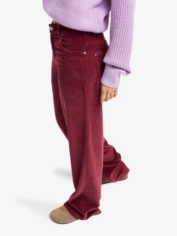 Dawn Patrol Corduroy Pantalon en velours Rouge Femme