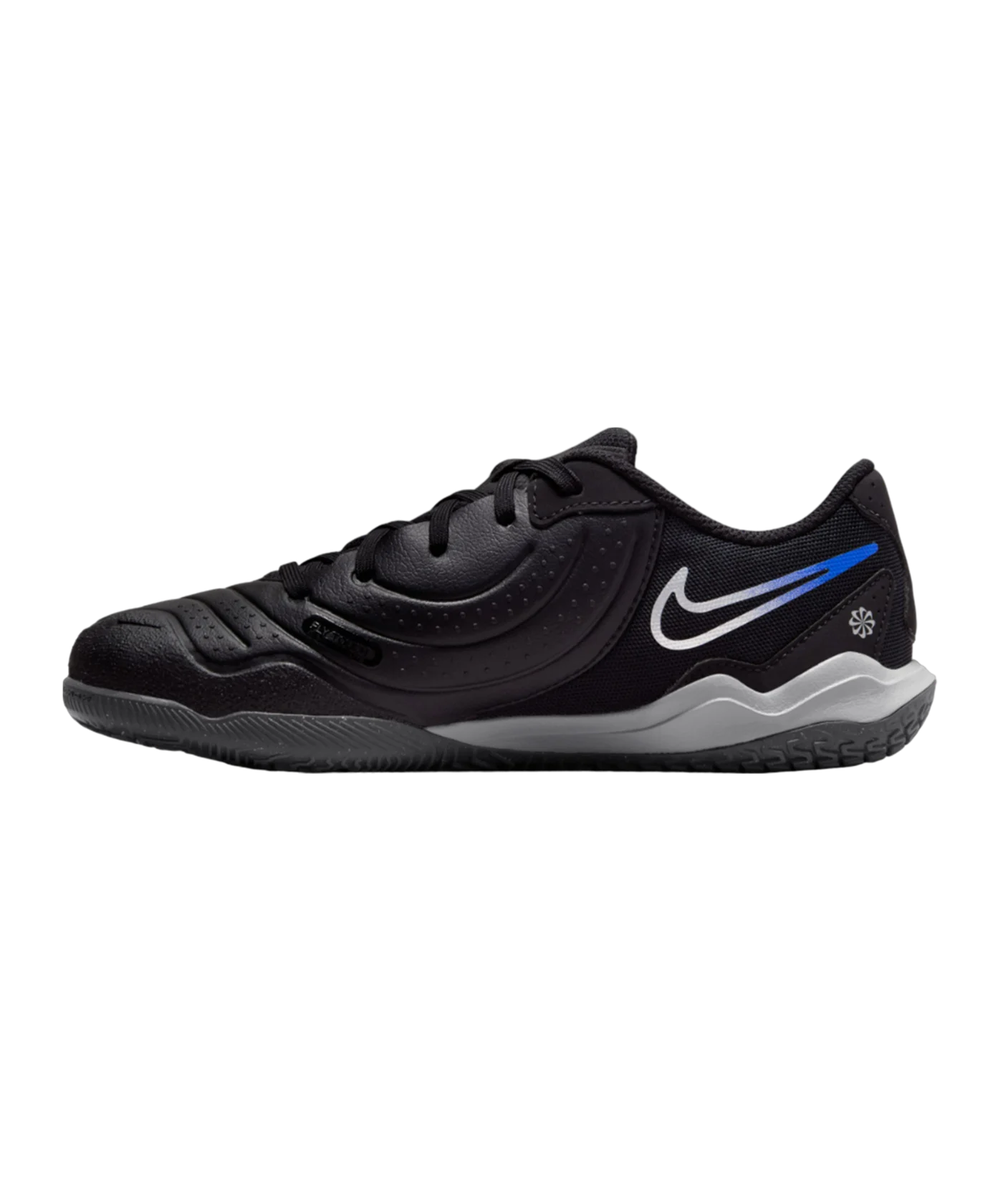 Nike Jr Tiempo Legend X Academy IC Halle Shadow Kids Schwarz Silber Blau F040
