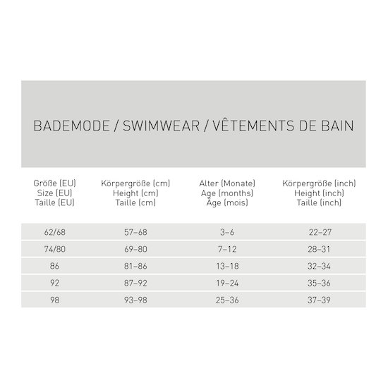 Couche Maillot de Bain   Petits traits écru gris        3-6 mois   de               Lässig