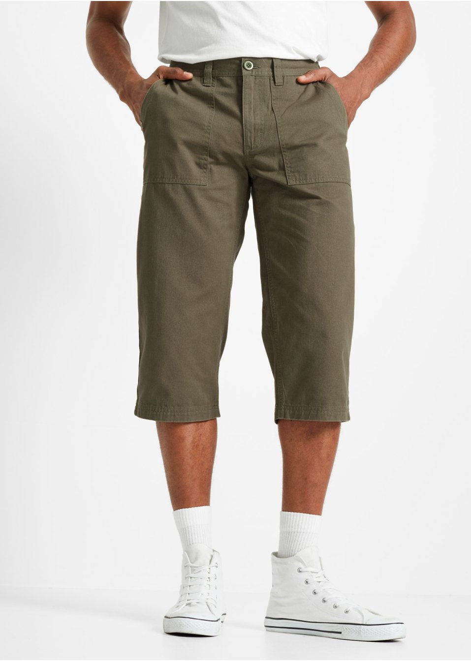 Bermuda long avec poches plaquées, Regular Fit
