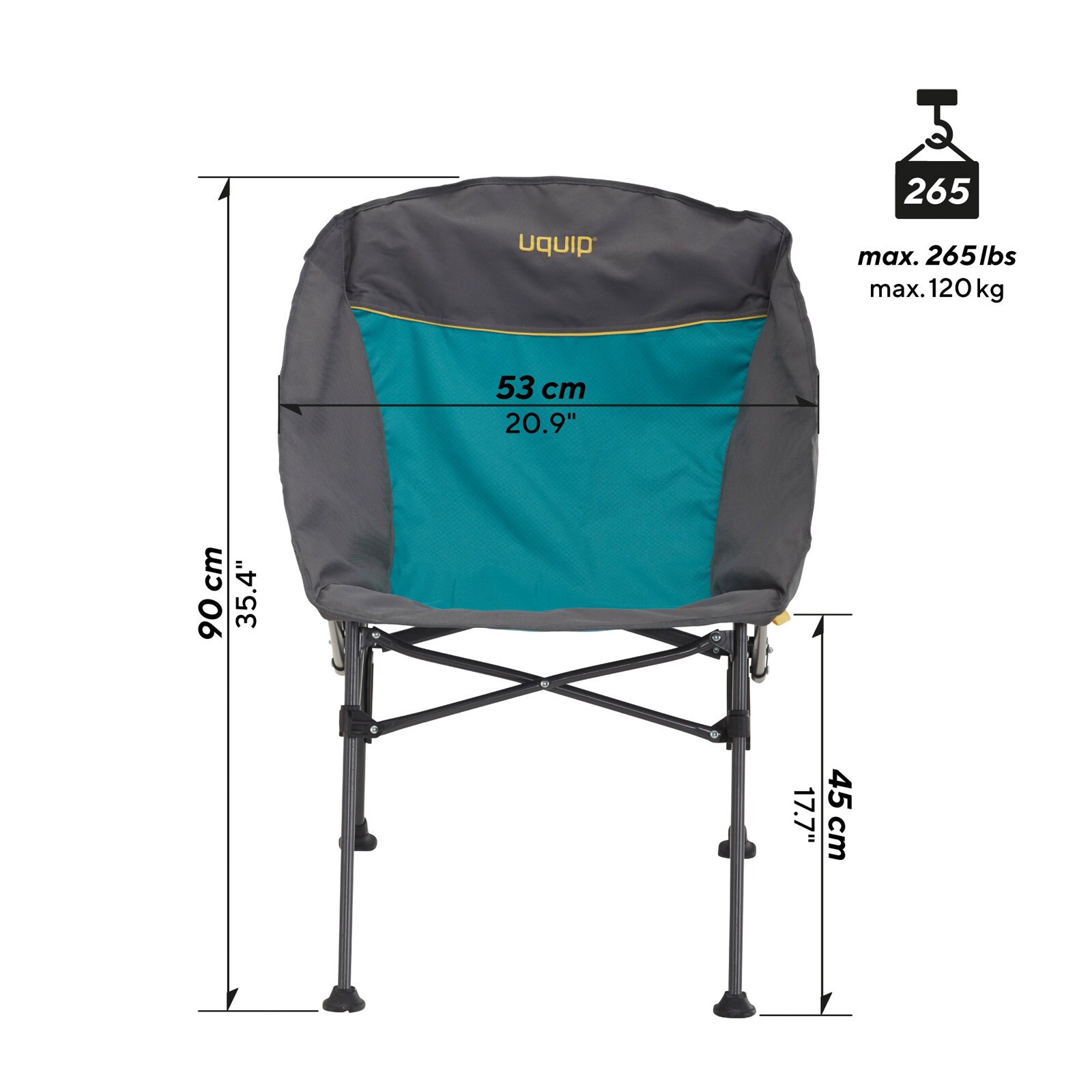 UQUIP Campingstuhl Comfy Strandstuhl Faltstuhl Klappstuhl Faltbar Leicht 120 kg