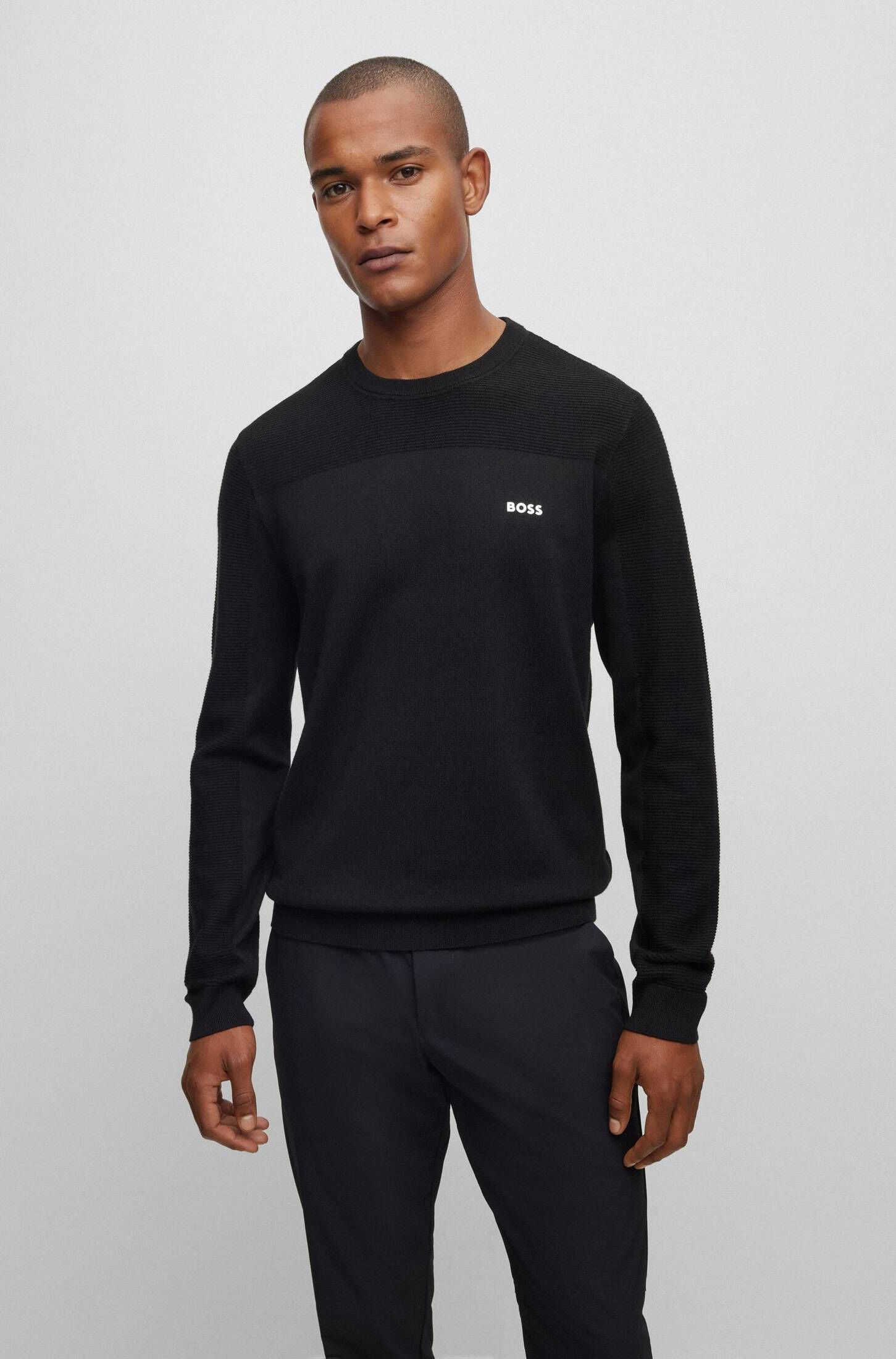 BOSS| Herren Feinstrickpullover mit Schurwolle MOMENTUM-X_CN Regular Fit
