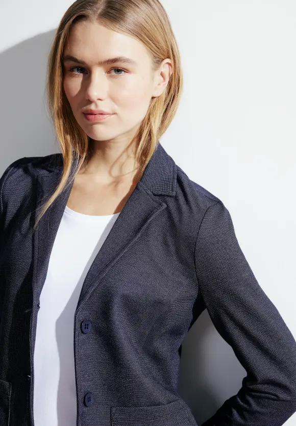 Jacquard Blazer - universal blue