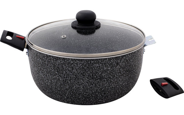Berger Aluminium Kochtopf Stone Rock mit Glasdeckel