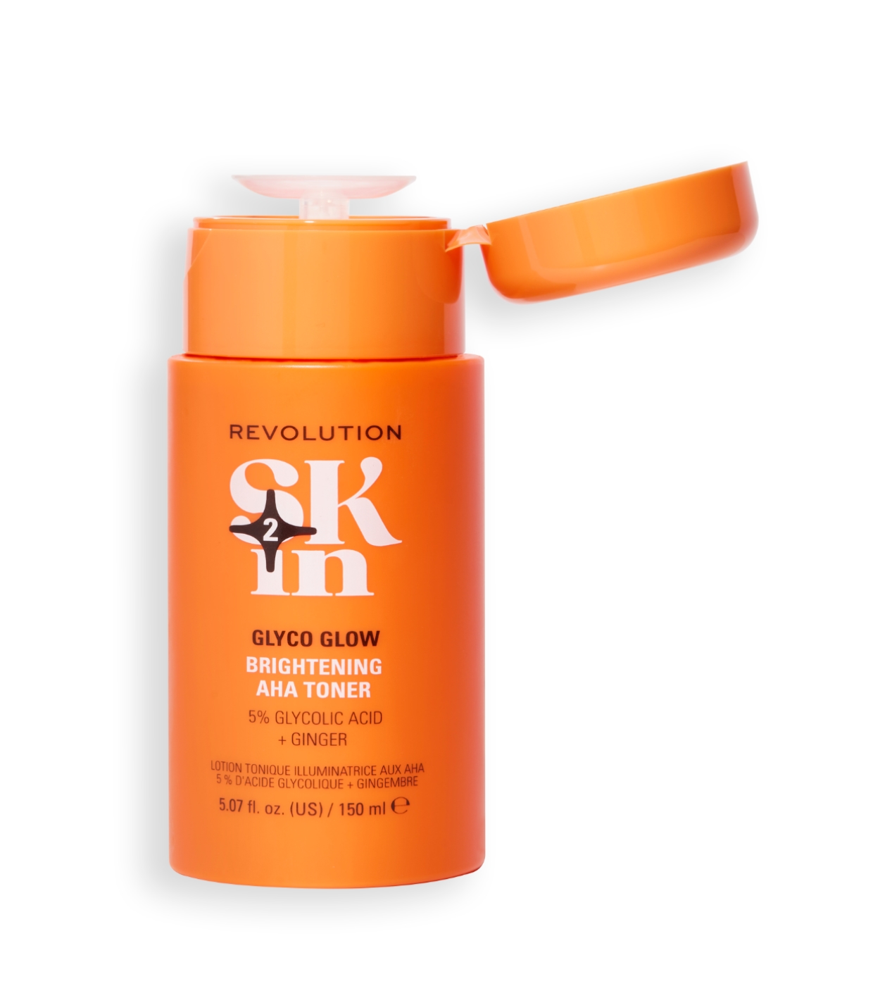 Revolution Skin - *Be Bright* - Tônico Facial com 5% de Ácido Glicólico e Gengibre AHA Glyco Glow