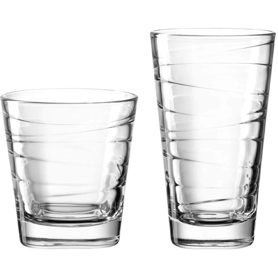 Leonardo Trinkgläser Vario Struttura 280 ml + 250 ml 8er Set transparent