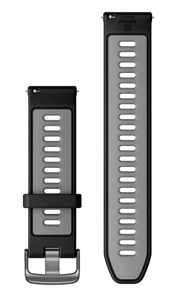 Garmin Hurtigutløsningsremmer (22 Mm) Sort/puddergrå Med Skifergrå Anordning