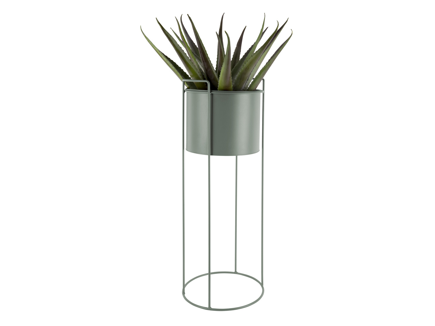 Plant pot set Essence round iron jungle green