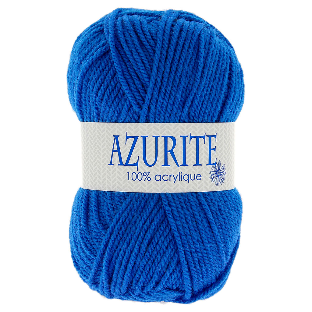 Lot de 10 pelotes de laine AZURITE bleu électrique
