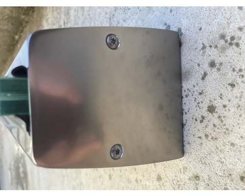 Eindkap voor Pertura Pontos glazen balustrade, zilver, 3x95x105,5 mm