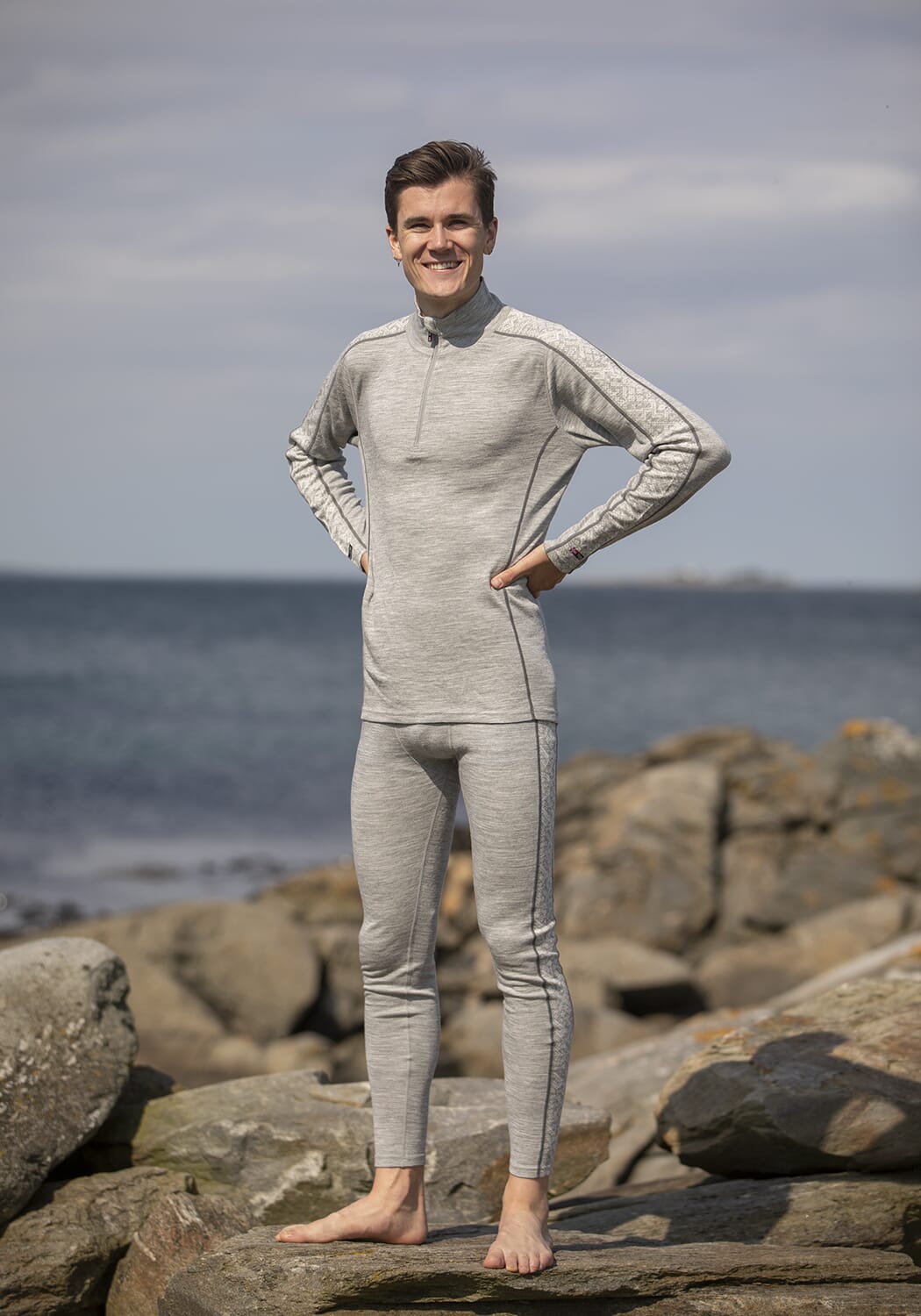 Springeren Longs - Grå m/sideprint Herre - Viking Of Norway
