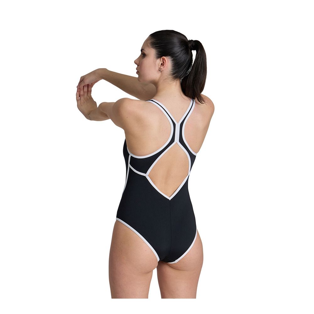 Arena PRO FILE V BACK - Maillot de bain 1 pièce Femme black/white