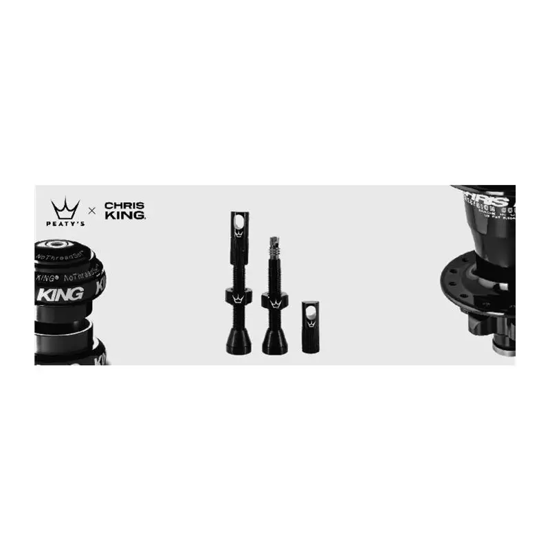 PEATY Valves Tubeless Peatys CNC 60mm noir