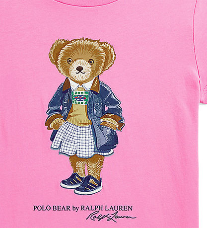 Polo Ralph Lauren T-Shirt - Pink m. Kuscheltier