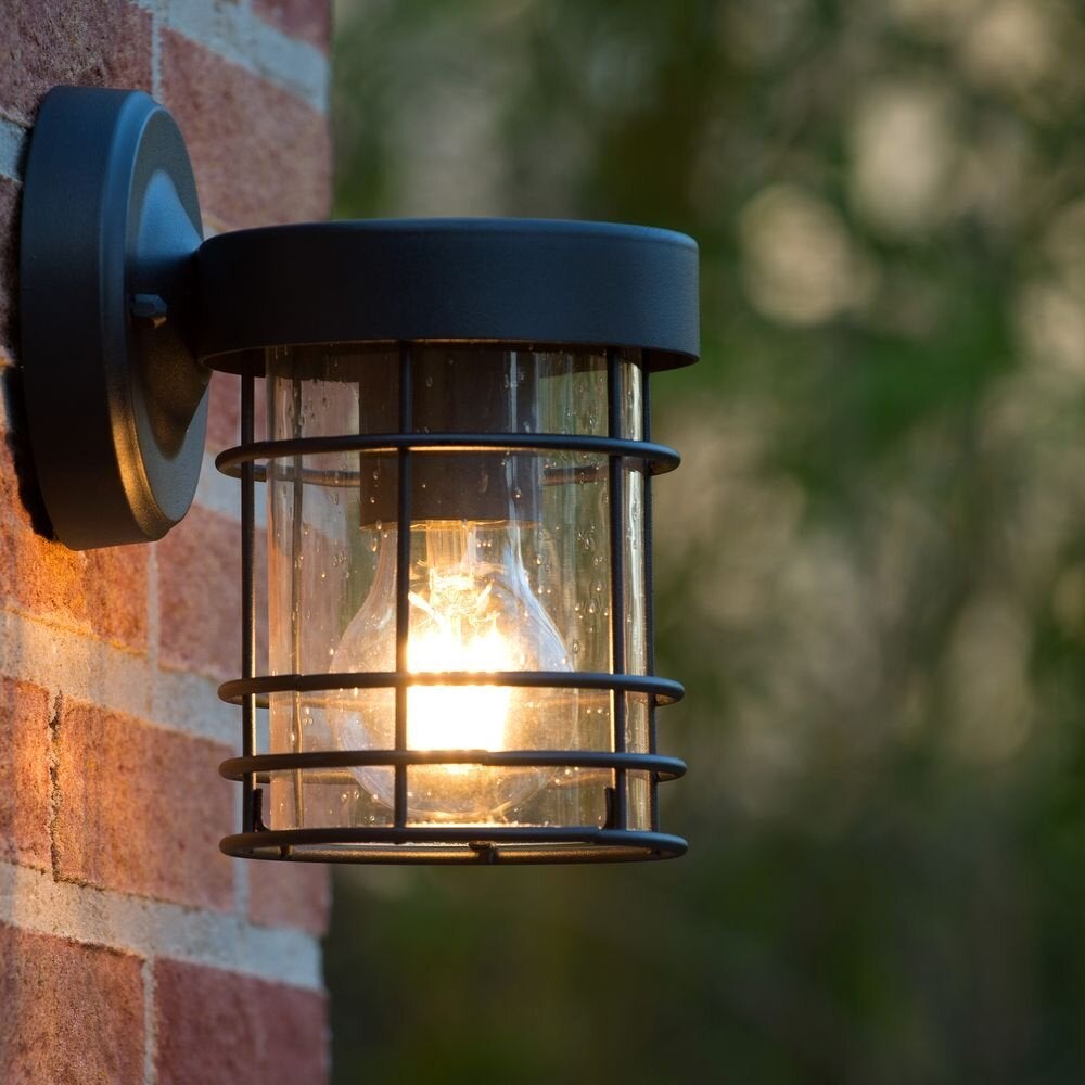 Keppel wandlamp in zwart E27