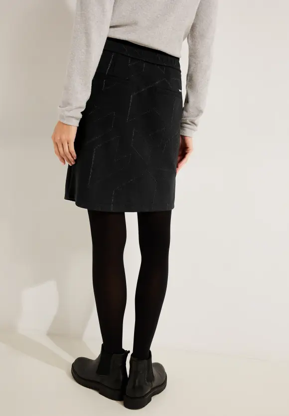 Jersey Rock mit Muster - Black
