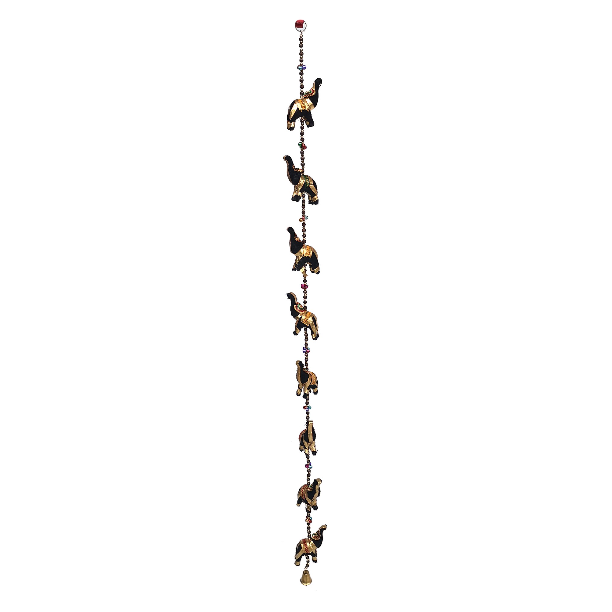 8er Kette 'Elefant' hängend, schwarz, gold, T 5 cm, B 9 cm, H 120 cm günstig bestellen