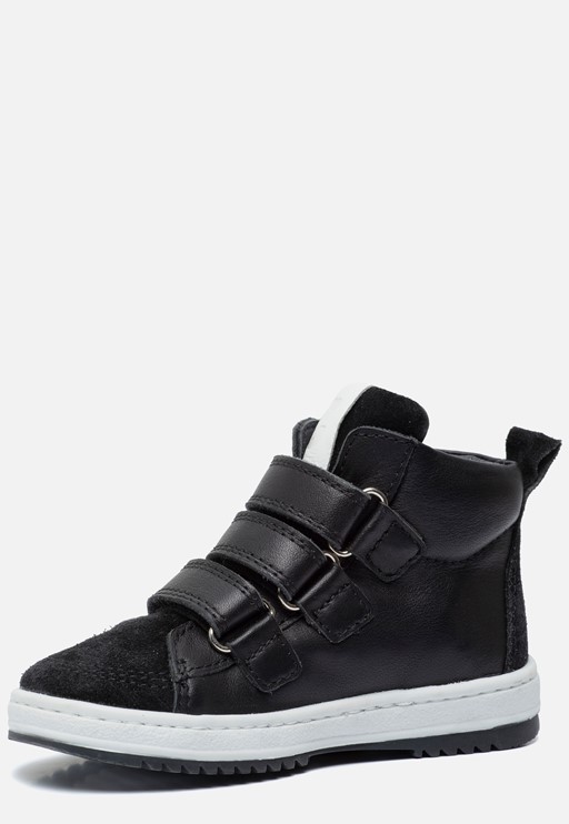 Muyters Klittenbandschoenen zwart Leer