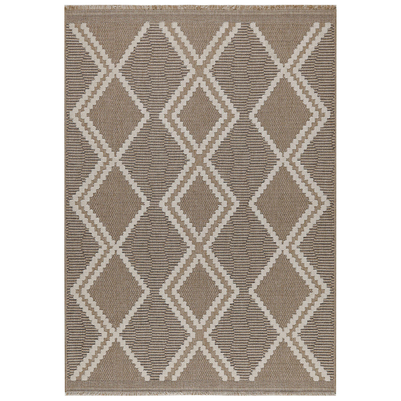 Nazar Rugs Tapis aspect jute TULUM 9048 intérieur & extérieur marron - 60x90 cm