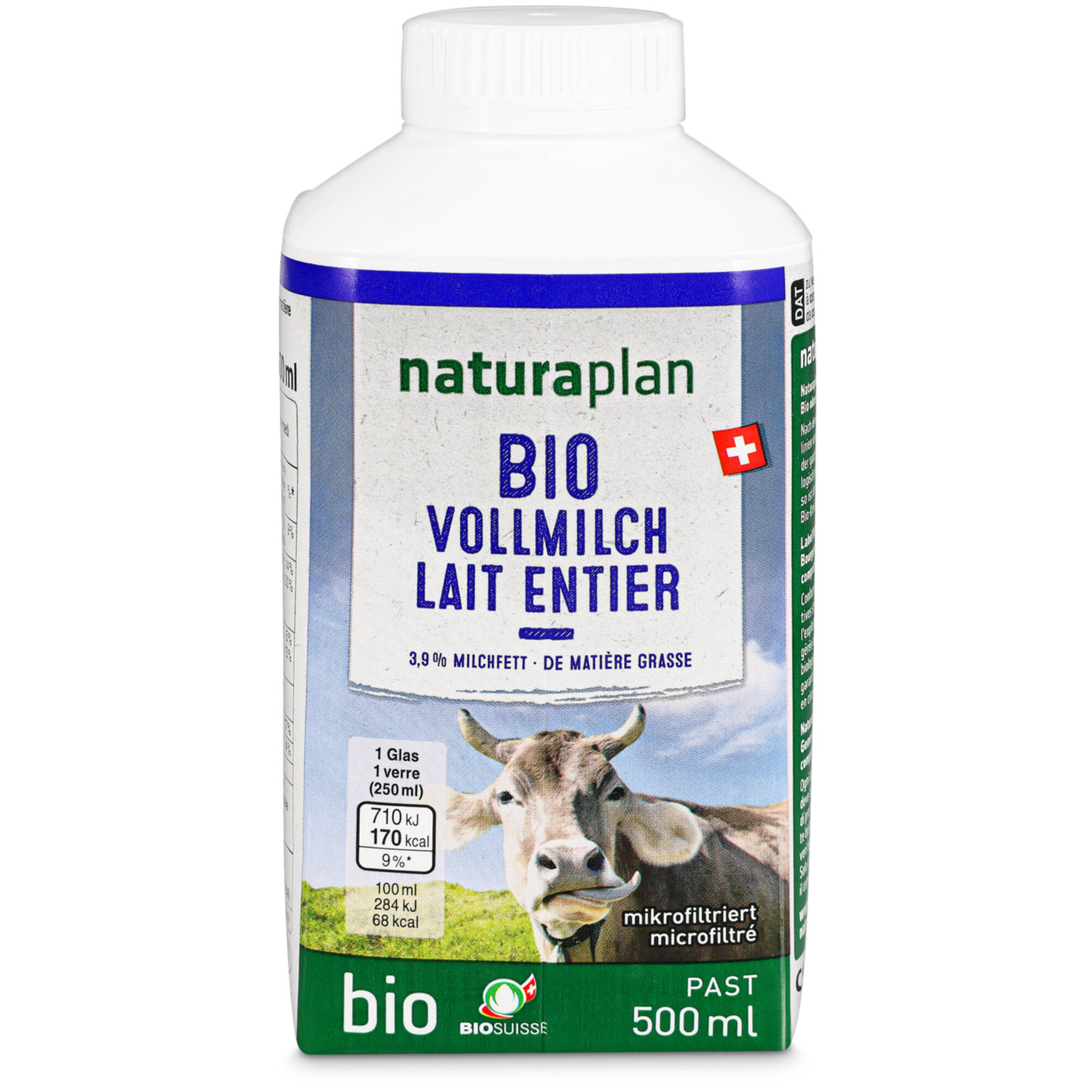 Naturaplan Bio Vollmilch 3,9% Milchfett Past