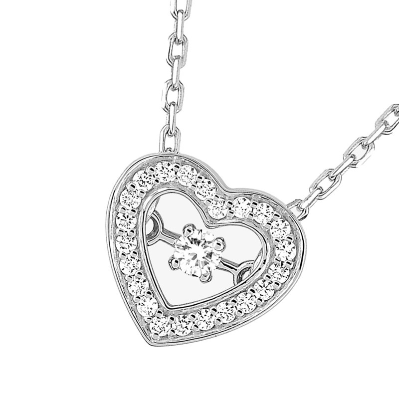 Collier coeur Femme - Argent 925 - Longueur : 42 cm