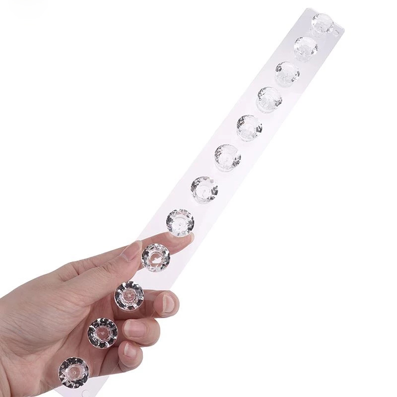 (34x3.5cm) Schmuckhalter Wand Hänge Organizer für Ringe / Ohrringe / Halsketten - Transparent