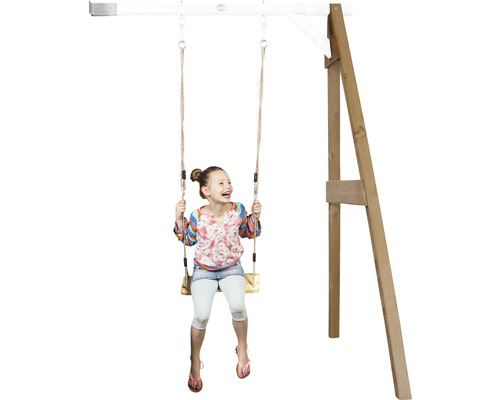 Enkele schommelset axi hout bruin wit