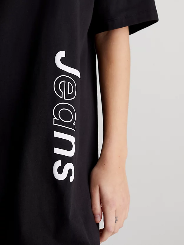 Vestido camiseta boyfriend com logo