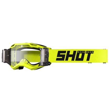 Masque cross Shot ASSAULT 2.0 - SOLID NEON YELLOW ROLL OFF GLOSSY 2023 - Jaune