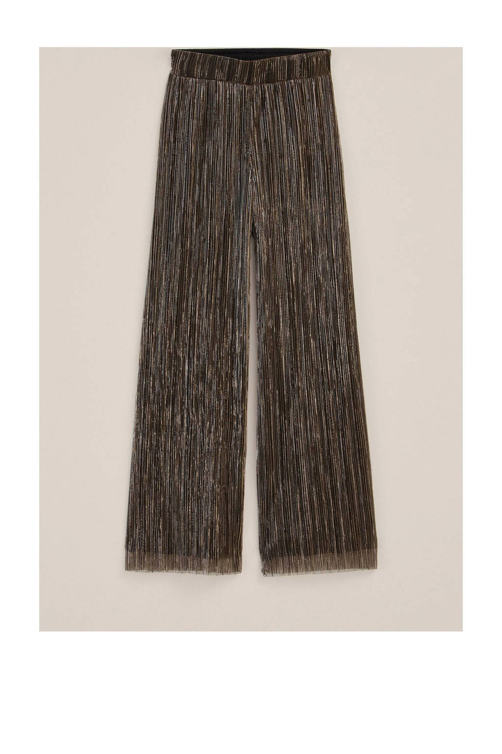 WE Fashion straight fit broek goud