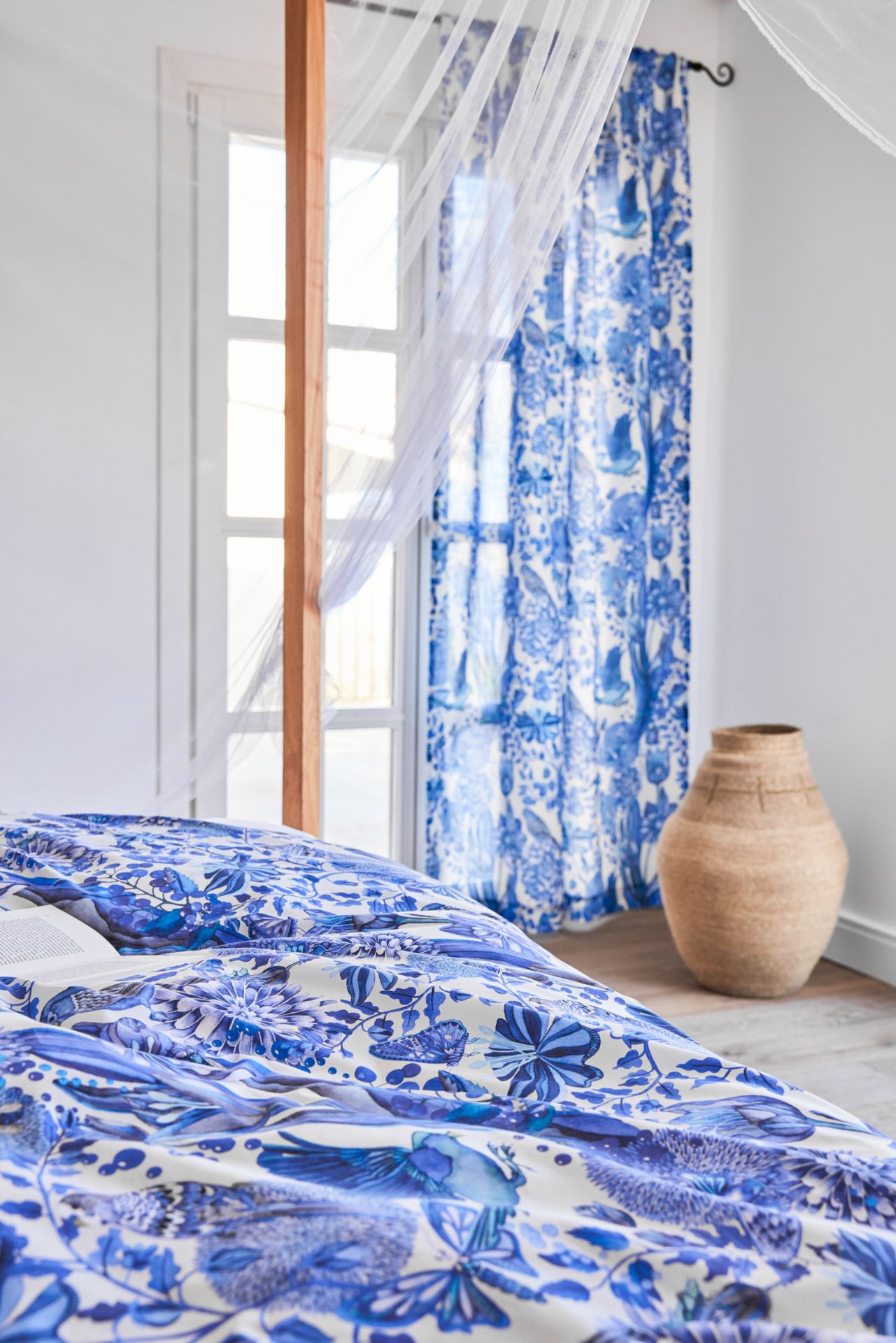 Percale sengesett blå - 140x200 cm