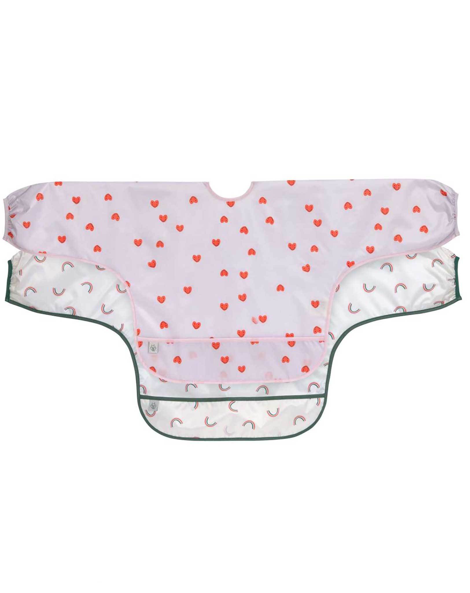Ärmel-Lätzchen HAPPY RASCALS HEART 2er-Set in lavender
