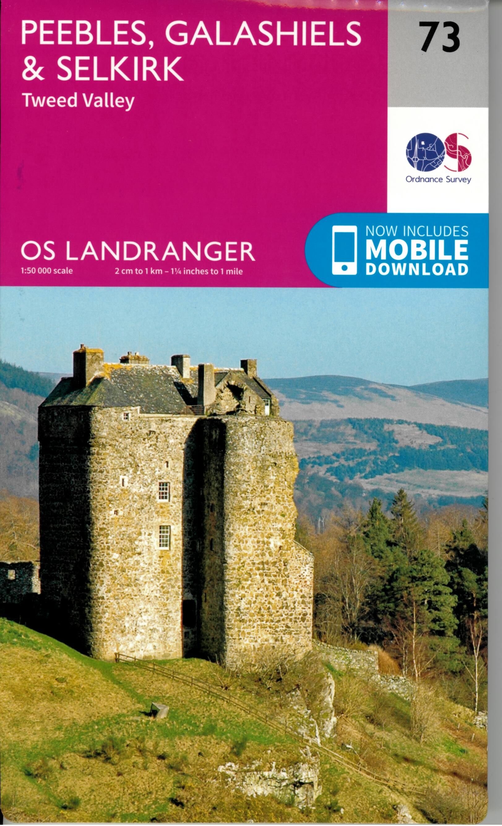 ORDNANCE SURVEY - 73 GB PEEBLES GALASHIELS 1 50 000