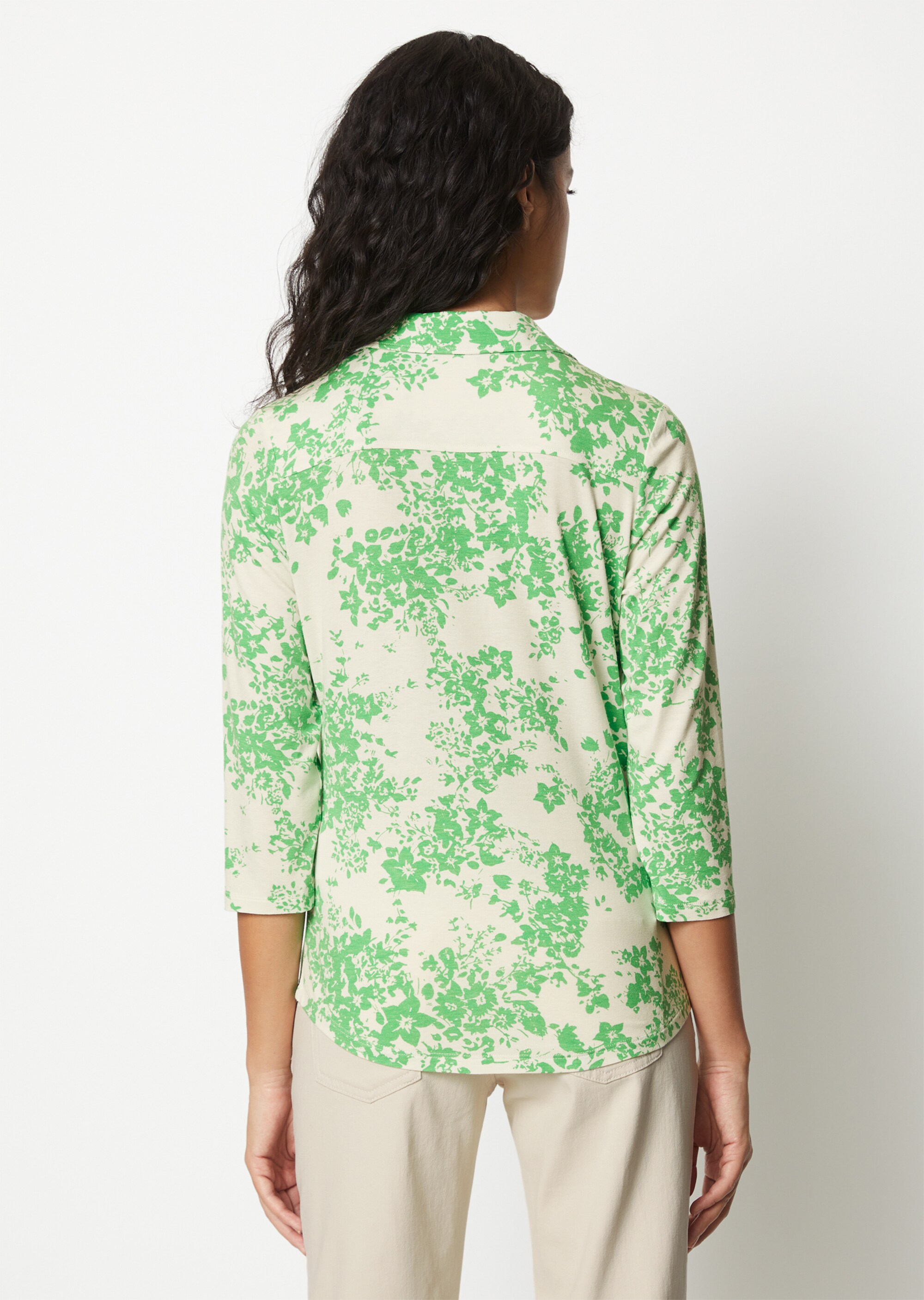 Jersey-Print-Bluse regularaus LENZING™ ECOVERO™