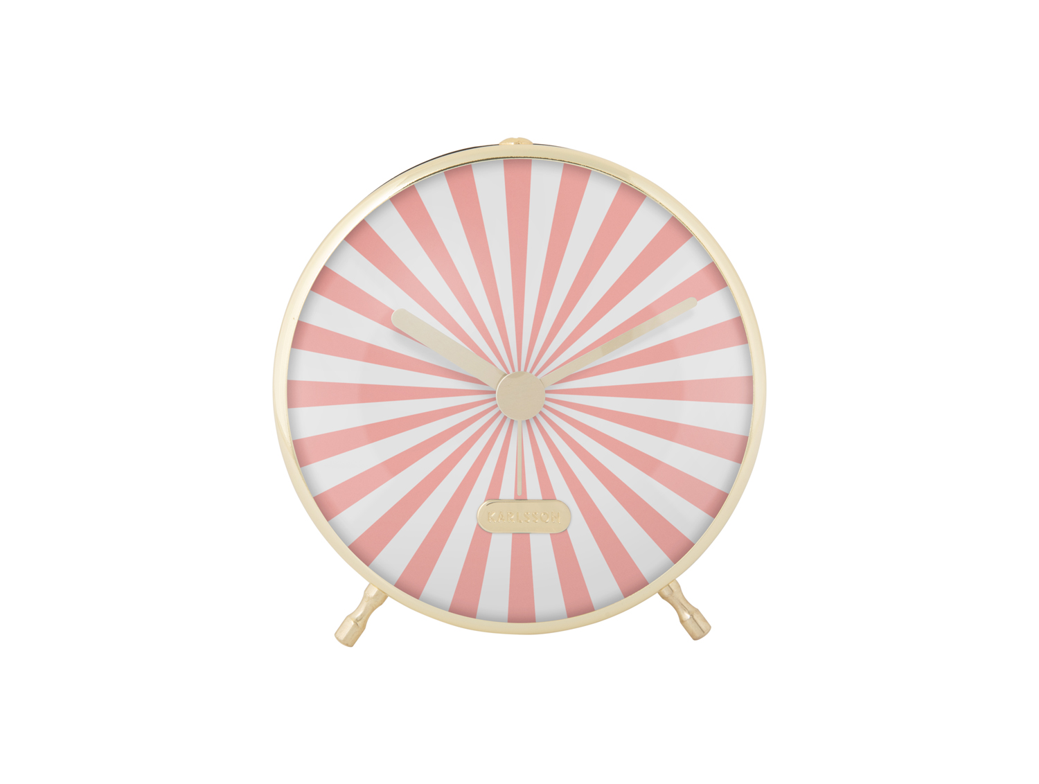 Alarm clock Candy Swirl flamingo pink & white