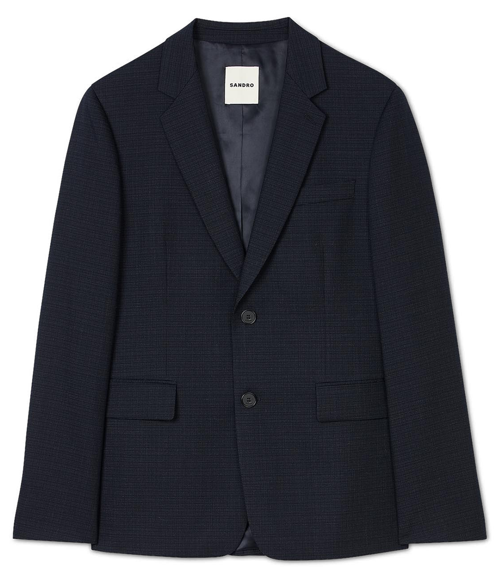 Veste de costume en laine vierge | Bleu