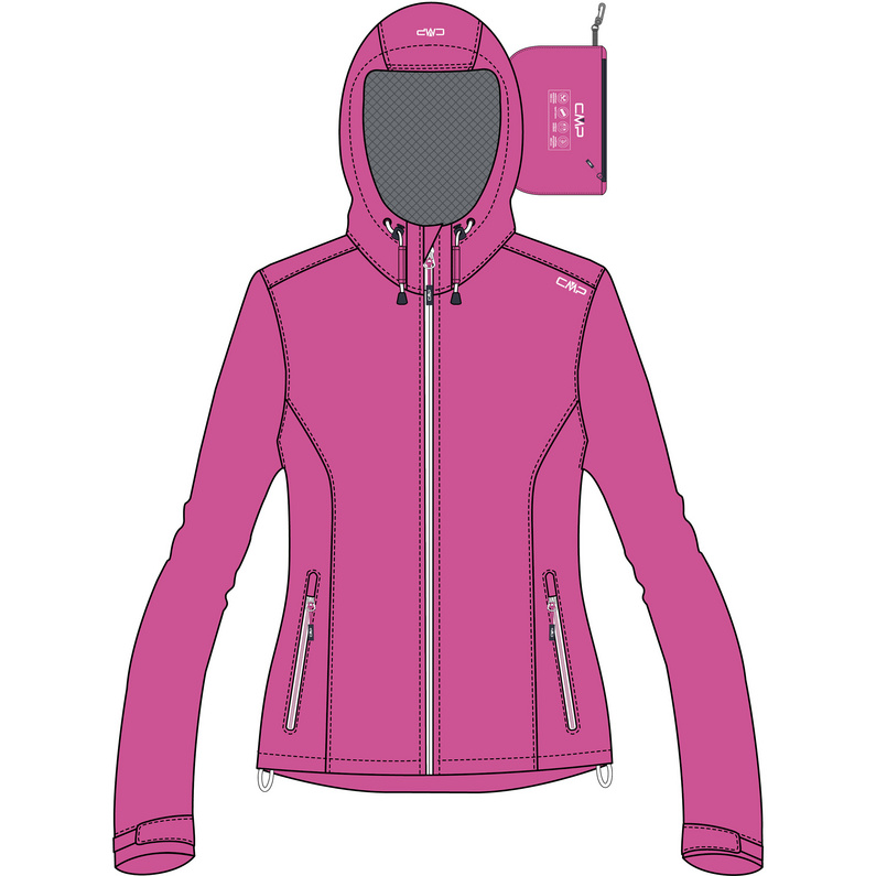 CMP Damen Rain Fix Hoodie Jacke