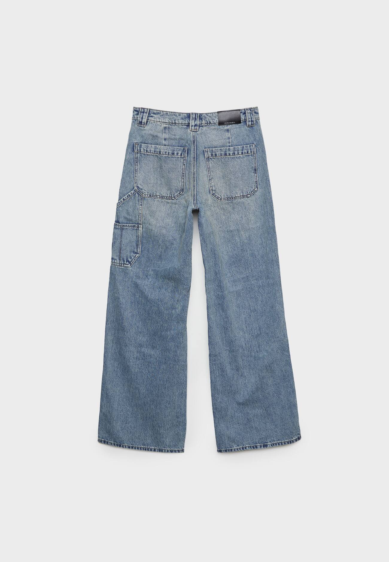 Calça jeans de carpinteiro