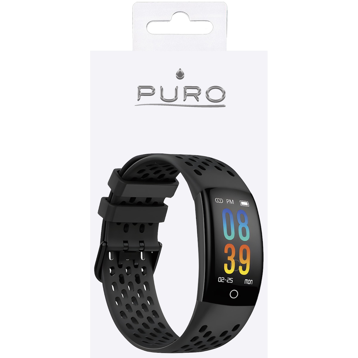 Puro FitBit Charge 5 sport plus klokkerem av silikon (sort)