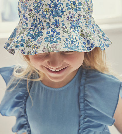 Huttelihut Sonnenhut - Soft Chambray m. Blumen