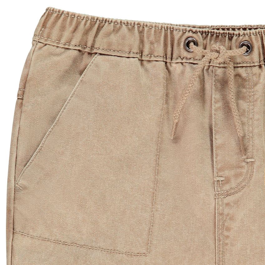 Pantalon en toile à taille élastiquée pour bébé garçon - Moutarde